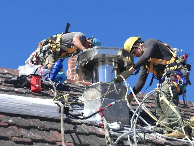 Protective chimney cap installed by Cheshire Chimney Sweep in Cheshire, CT