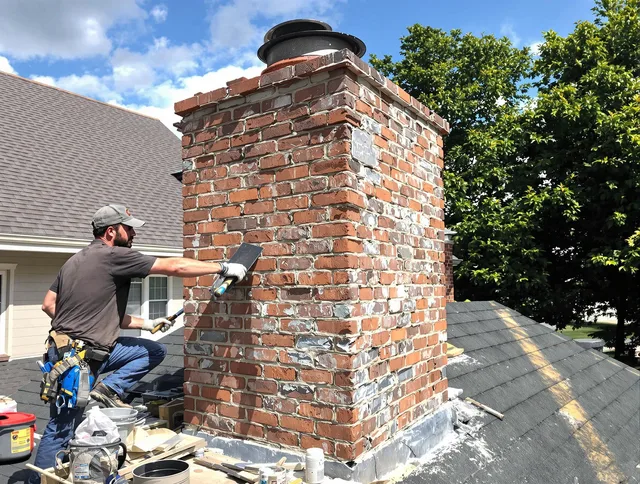 Completed chimney rebuild by Cheshire Chimney Sweep in Cheshire, CT