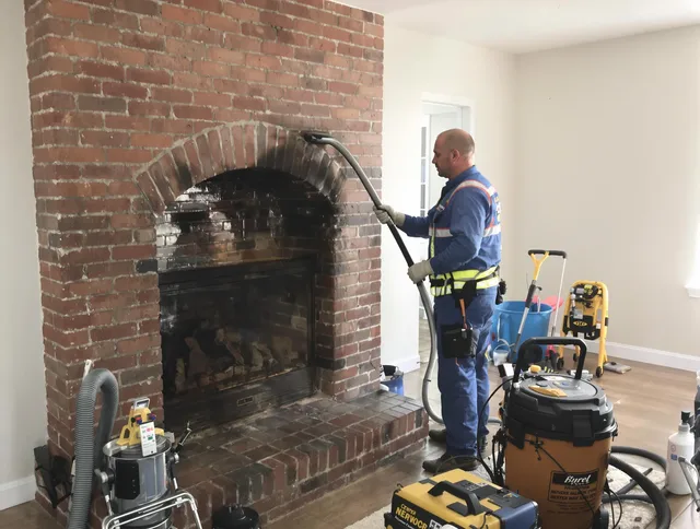 Cheshire Chimney Sweep expert performing detailed chimney sweep in Cheshire, CT