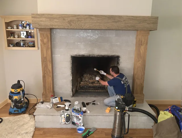Detailed creosote removal process by Cheshire Chimney Sweep in Cheshire, CT