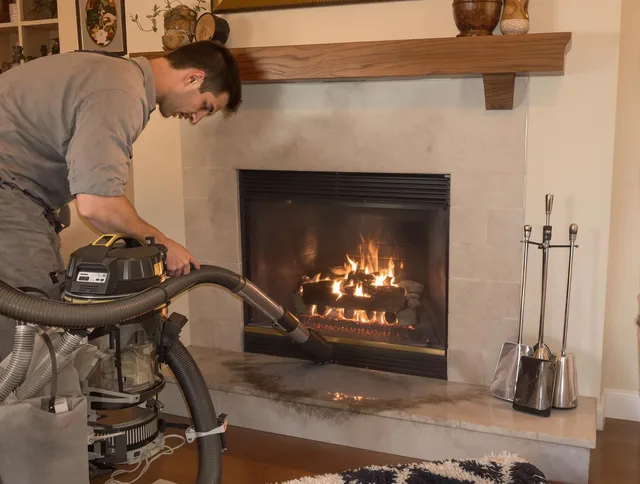 Routine fireplace upkeep by Cheshire Chimney Sweep in Cheshire, CT
