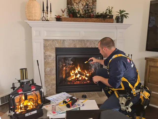 Safety-focused fireplace inspection by Cheshire Chimney Sweep in Cheshire, CT